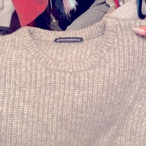 Cropped knit sweater